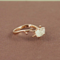 Branch ring: Wedding Ring, Gold Rough, Green Amethyst Rings, Raw Diamond, Jewelry, Engagement Rings