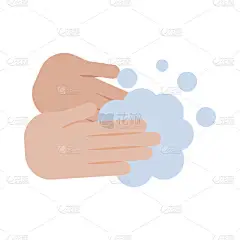 清洁手皂,扁平图标