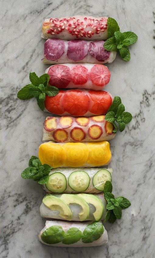 rainbow summer rolls...