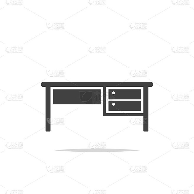 办公桌图标矢量