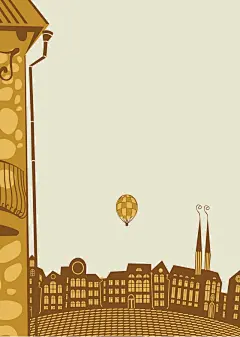 手绘黄色城市沙画背景矢量图背景图 免费下载 页面网页 平面电商 创意素材