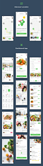 高品质清新的美食送餐app界面设计模板（sketch） - 25学堂 : MIMO是一套订餐app设计模板，模板共有47个页面，包括了8个分类（引导页，登录，注册，地图找餐厅，首页，美食详情页，···
