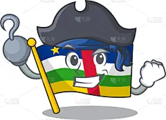 吉祥物,非洲,海盗船旗,一个人,举起手,可爱的,颜色,纺织品,风,吹