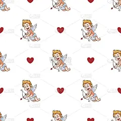 丘比特与心的无缝模式
