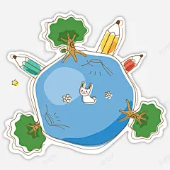 可爱小清新装饰海报装饰地球村高清素材 页面 设计图片 免费下载 页面网页 平面电商 创意素材 png素材