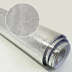 厨房防油贴纸自粘防水耐高温灶台用橱柜油烟机加厚铝箔纸锡纸壁纸