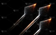 箭,分离着色,地狱火,黑色背景,矛,箭袋,王座,射箭弓,导弹,箭术