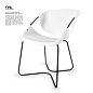 TVIL CHAIR CONCEPT : The main feature that signalizes the design is the confrontation of two elements. The parts of the chair seems to never touch the opposite but in the same time they form a unit. The materials are white matt plastic for the shells and 