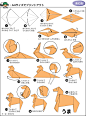 儿童手工动物折纸大全之立体纸马的折法