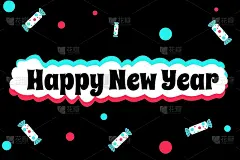 2021年新年。牛的星座符号。新年标志设计。社交媒体风格的贺卡。平面的极简矢量插图。
