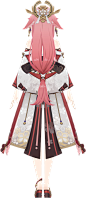 八重神子 模型 背面
