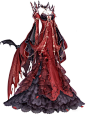 Blood Flame could be obtained through a Recharge. A red and black dress with a bat.