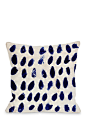 Marismas Blue Pillow with Paint Dots