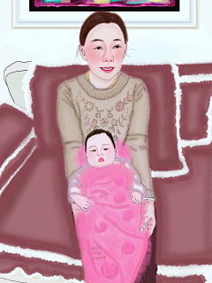 时义油画艺术采集到时义原创插画