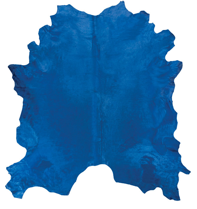 深水蓝色整张牛皮地毯贴图