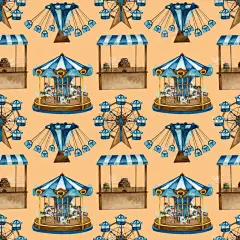 水彩画无缝图案用的是菱形球囊.圣诞市场手绘背景