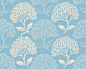 blue wallpaper with hydrangea Royalty Free Stock Vector Art Illustration