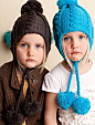 Cable Knit Pom Hat, Chocolate
