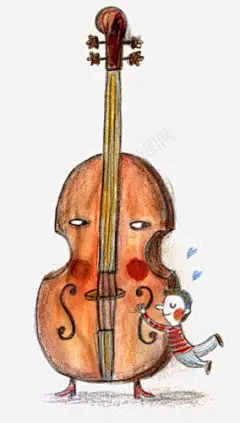 水彩小提琴 平面电商 创意素材