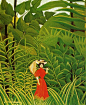 Woman in Red in the Forest, c.1907 - Henri Rousseau