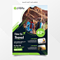 Abstract background flyer travel design template