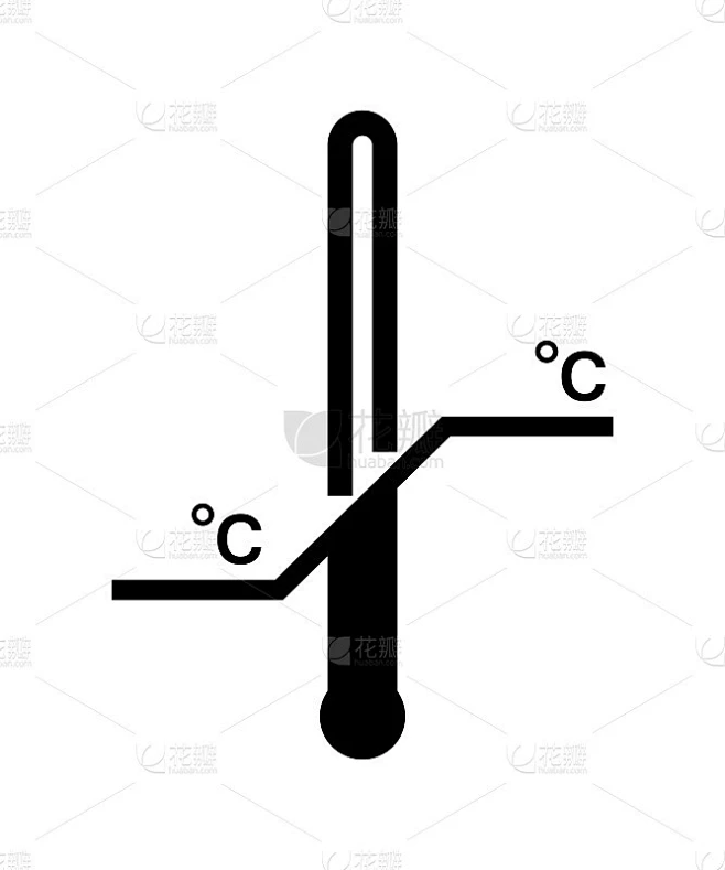 储存温度范围隔离黑色符号。向量素材-花瓣网