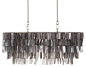 Large Rectangle Hanging Capiz Pendant, Gray - contemporary - chandeliers - West Elm