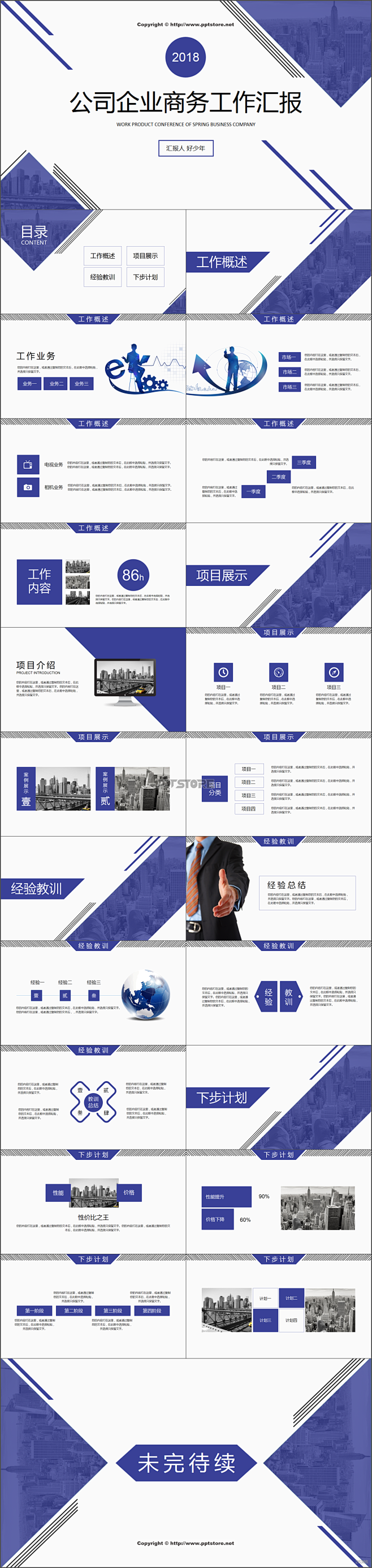 大气公司企业商务工作汇报PPT