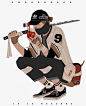 A mashup of traditional Japanese ghost symbology, hip-hop retro-futurism, and urban street couture finds its way in the illustrations of 199hates. The Argentina-based visual artist, a.k.a., Mau Lencinas, focuses on illustrations, character designs, and 2D