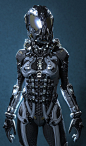 科幻人形装甲原画科幻原画科幻女性装甲原画来自cgbook.cn (444)