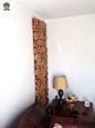 用雪松原木截片DIY制作质朴的墙面装饰图片教程