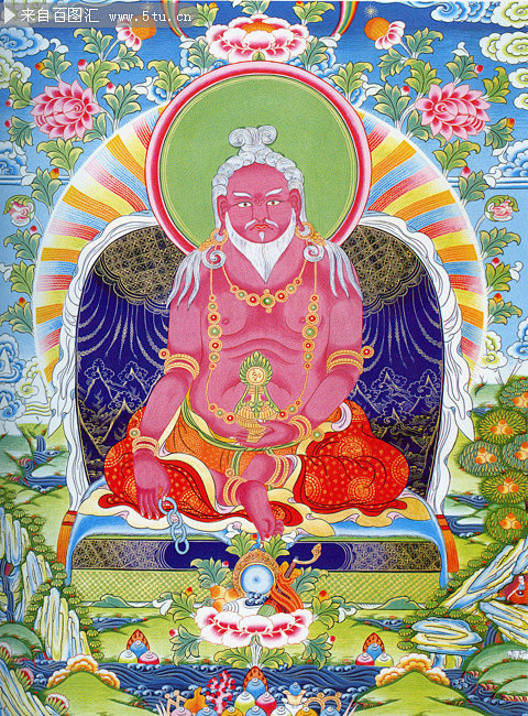 唐东杰布画像唐卡