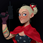 Rockabilly gunner, Thiago Moraes : Fan art based on concept of Gop Gap https://www.artstation.com/artwork/nZVl9
Zbrush for modeling, detailing, texture and render.
Maya to hard surface and some props / Photoshop for pos production 