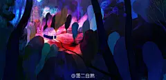 #插画第二自然#法国插画师Juliette Oberndorfer的作品色调丰富，带着独特的复古美学，丛林里的景色变得分外迷人。@手绘插画