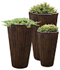 Neos Round Fusion Planters, Set of 3 contemporary-outdoor-pots-and-planters