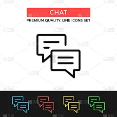 矢量反馈图标。奖状,审查的概念。优质的平面设计。现代线条笔画符号、象形文字、轮廓符号集合、简单细线图