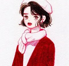 少女心 水彩，插画，一系列 萌，个性，女生头像 手绘，色彩 