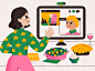 Thanksgiving! yay yum food virtual thanksgiving thanksgiving illustration