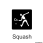 2006多哈亚运会全套46个体育图标矢量图片（Illustrator CS版本） - 体育项目图标：壁球向量图17 #采集大赛#