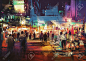 55394274-painting-of-shopping-street-city-with-colorful-nightlife.jpg (1300×919)