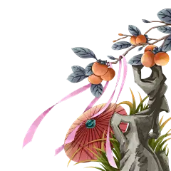 卡通手绘柿子秋季丰收PNG免抠图片