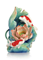 FZ03245 Franz Porcelain Luck Harmony Japanese KOI Fish Sculptured Figurine NEW | eBay