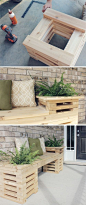 13 Awesome Outdoor Bench Projects, Ideas Tutorials!  Including this wonderful diy cedar bench with planters project from my daily randomness.: 