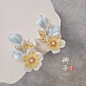 卿子手作-徽月 原创设计非遗绒花发钗古风头饰簪花纯手工制作-淘宝网