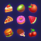 Food icons for the game.