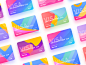Bank Card gradient color gradient clean colorful color ui  ux design ui finance bank card