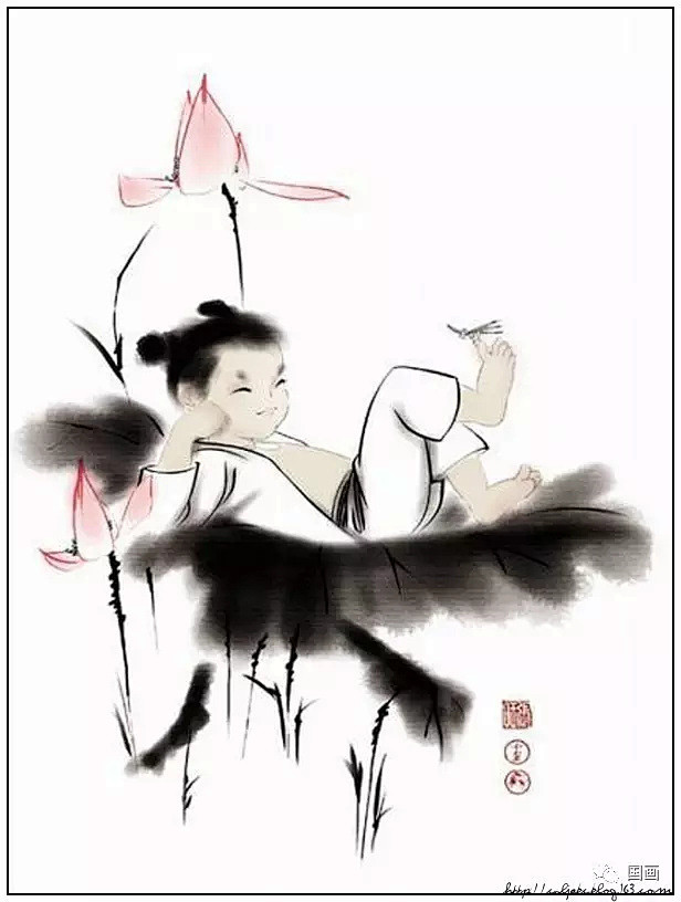一组很有味道的水墨小画