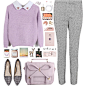 A fashion look from November 2014 featuring mohair sweater, print pants and print flats. Browse and shop related looks.