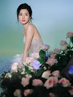 卢昱晓 浪漫紫纱裙 (8)