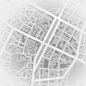 抽象的城市地图。印刷与城镇地形。城市居住小区方案。矢量图